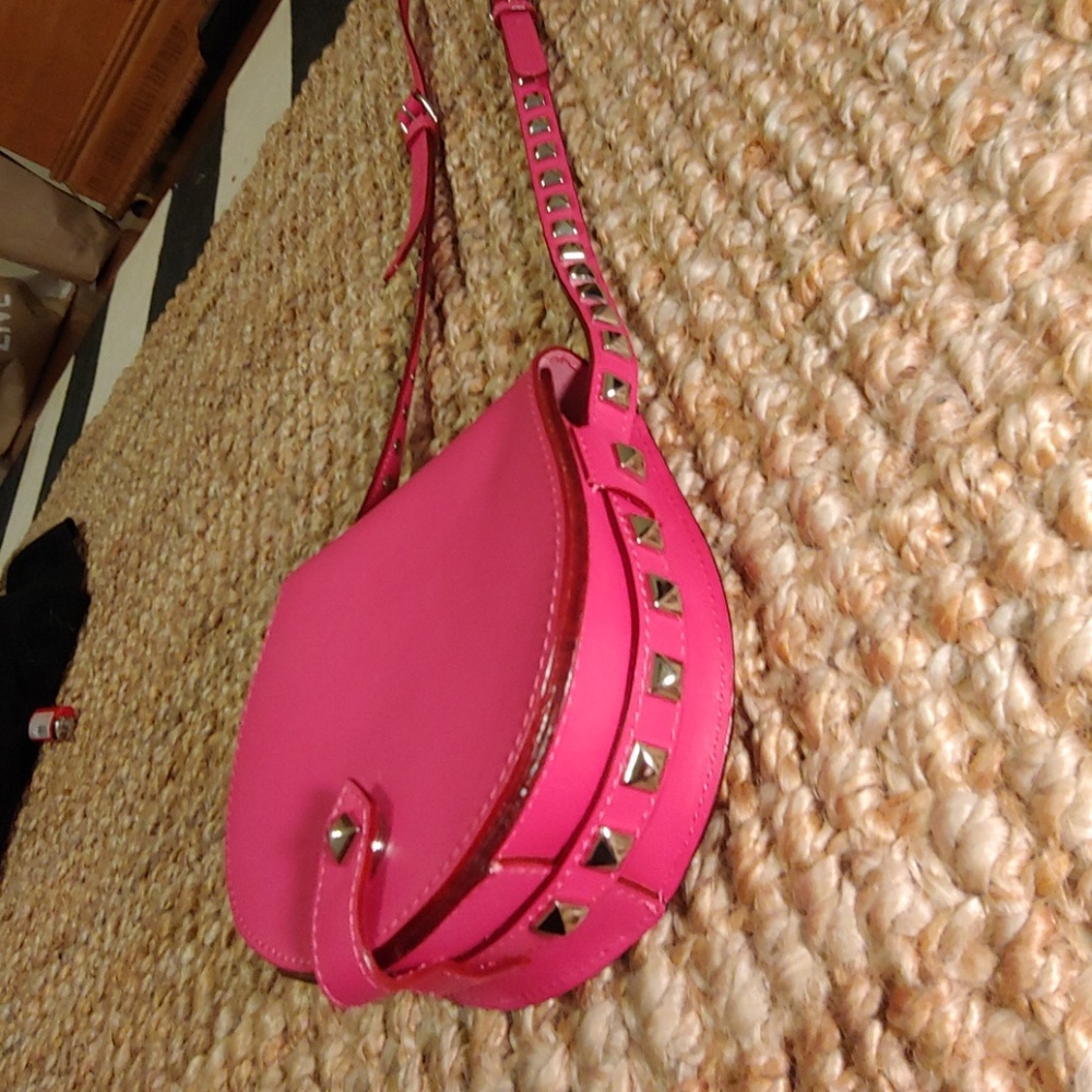 Hot Pink studded bag.